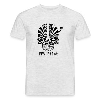 FPV Pilot - Men's T-Shirt - heather grey - Front - AI Model Male 178 dark (178cm)
