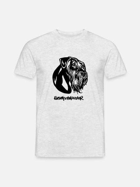 RIESENSCHNAUZER withoutBackground text - Männer T-Shirt - Grau meliert