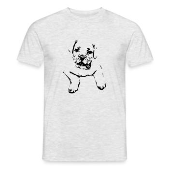 Dog Vector Pet Pets Puppy Dogs 3 - Men's T-Shirt - heather grey - Front - AI Model Male 178 dark (178cm)
