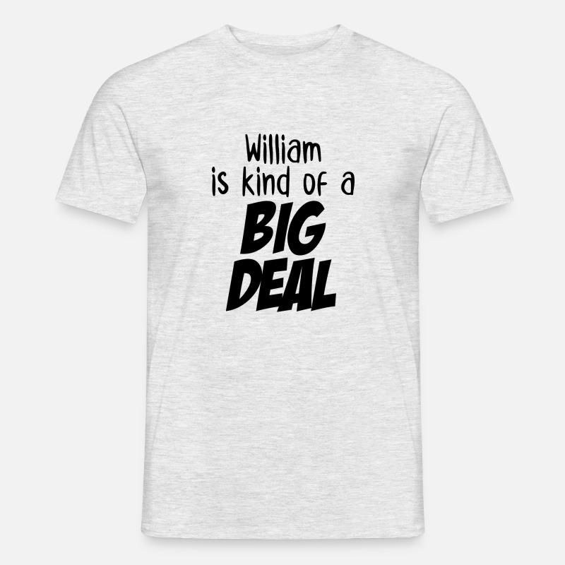 William ist eine große Sache - Männer T-Shirt - Grau meliert