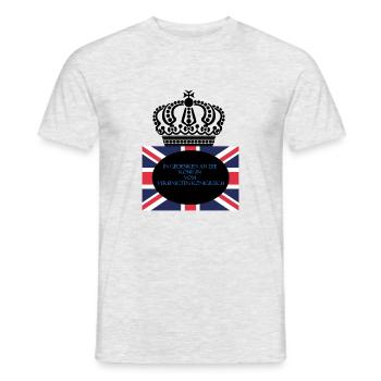 In Gedenken an die Königin vom VK. - Männer T-Shirt - Grau meliert - Vorne - AI Model Male 178 dark (178cm)