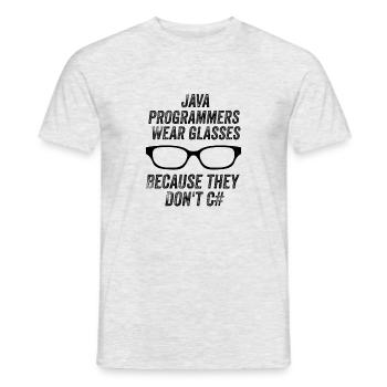 Drôles de programmeurs Java - T-shirt homme - gris chiné - Devant - AI Model Male 178 dark (178cm)