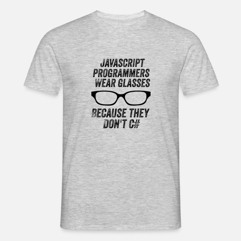 Funny Javascript Programmers - Men's T-Shirt - heather grey