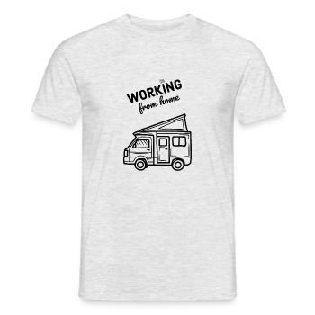 Working from home - Men's T-Shirt - heather grey - Front - AI Model Male 178 dark (178cm)