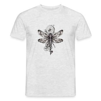 Dragonflies Carelessness and Ephemeral Nature - Men's T-Shirt - heather grey - Front - AI Model Male 178 dark (178cm)