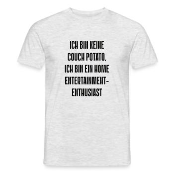 Spruch 5 - Männer T-Shirt - Grau meliert - Vorne - AI Model Male 178 dark (178cm)
