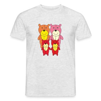 Famille Bears - T-shirt homme - gris chiné - Devant - AI Model Male 178 dark (178cm)