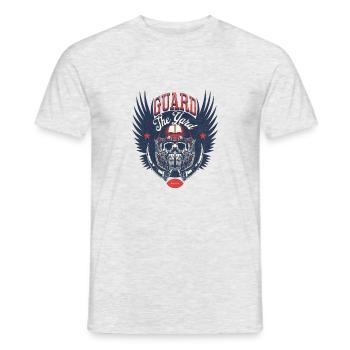 GUARD THE YARD - Männer T-Shirt - Grau meliert - Vorne - AI Model Male 178 dark (178cm)