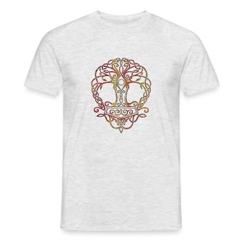 Vikings norden valhalla suède scandinavia flaga - T-shirt homme - gris chiné - Devant - AI Model Male 178 dark (178cm)
