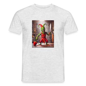 légumes Apocalypse Monster chili arlequin - T-shirt homme - gris chiné - Devant - AI Model Male 178 dark (178cm)