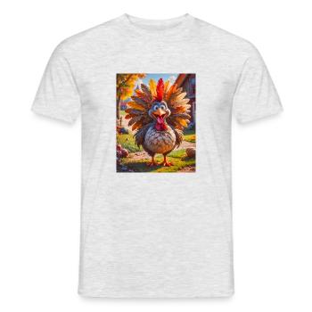 des oiseaux super mignons autour du monde – Turquie - T-shirt homme - gris chiné - Devant - AI Model Male 178 dark (178cm)