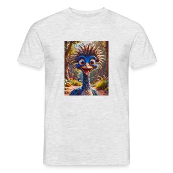 super süßes australisches Tier Down Under Kasuar - Männer T-Shirt - Grau meliert - Vorne - AI Model Male 178 dark (178cm)