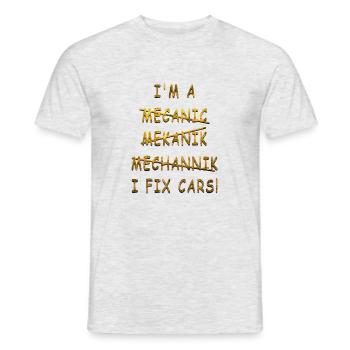Motorcycle Motorcycle Rebel Legend Mechanic Fix Car Auto - Men's T-Shirt - heather grey - Front - AI Model Male 178 dark (178cm)