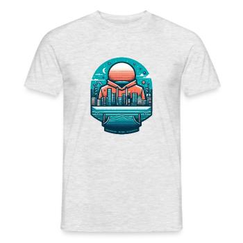 City in the hood - Men's T-Shirt - heather grey - Front - AI Model Male 178 dark (178cm)