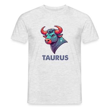 stier cartoon - Männer T-Shirt - Grau meliert - Vorne - AI Model Male 178 dark (178cm)