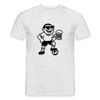 Bière Footballeur - T-shirt homme - gris chiné - Devant - AI Model Male 178 dark (178cm)
