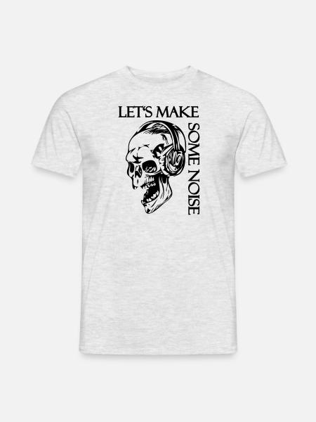 Skull with headphones - Men's T-Shirt - heather grey