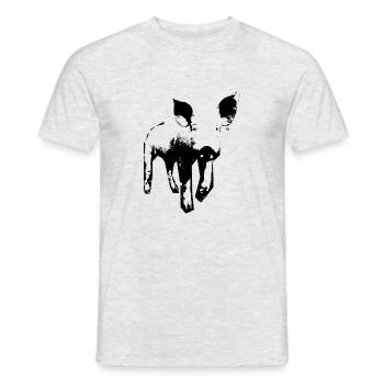 Cochon de libération animale - T-shirt homme - gris chiné - Devant - AI Model Male 178 dark (178cm)