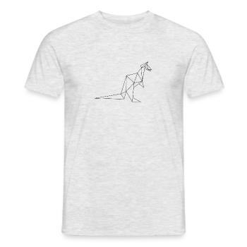 Känguru geometrisch - Männer T-Shirt - Grau meliert - Vorne - AI Model Male 178 dark (178cm)