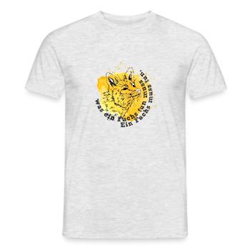 Ein Fuchs muss tun was ein Fuchs tun muss - Männer T-Shirt - Grau meliert - Vorne - AI Model Male 178 dark (178cm)