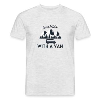 Life is better with a van - Van life - Men's T-Shirt - heather grey - Front - AI Model Male 178 dark (178cm)