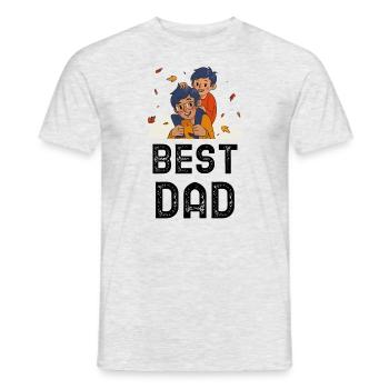 BEST DAD: un motif que tout père doit avoir - T-shirt homme - gris chiné - Devant - AI Model Male 178 dark (178cm)