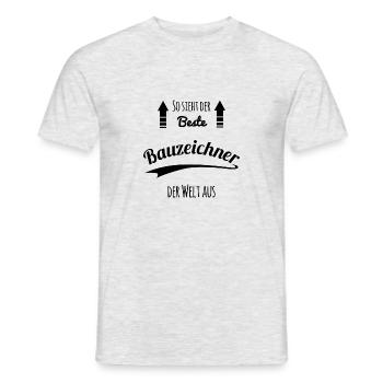 Bauzeichner - Männer T-Shirt - Grau meliert - Vorne - AI Model Male 178 dark (178cm)
