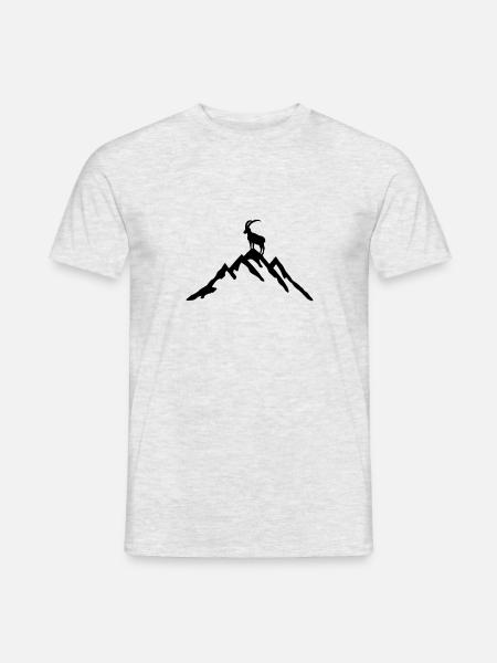 Mountain and Ibex - T-shirt homme - gris chiné