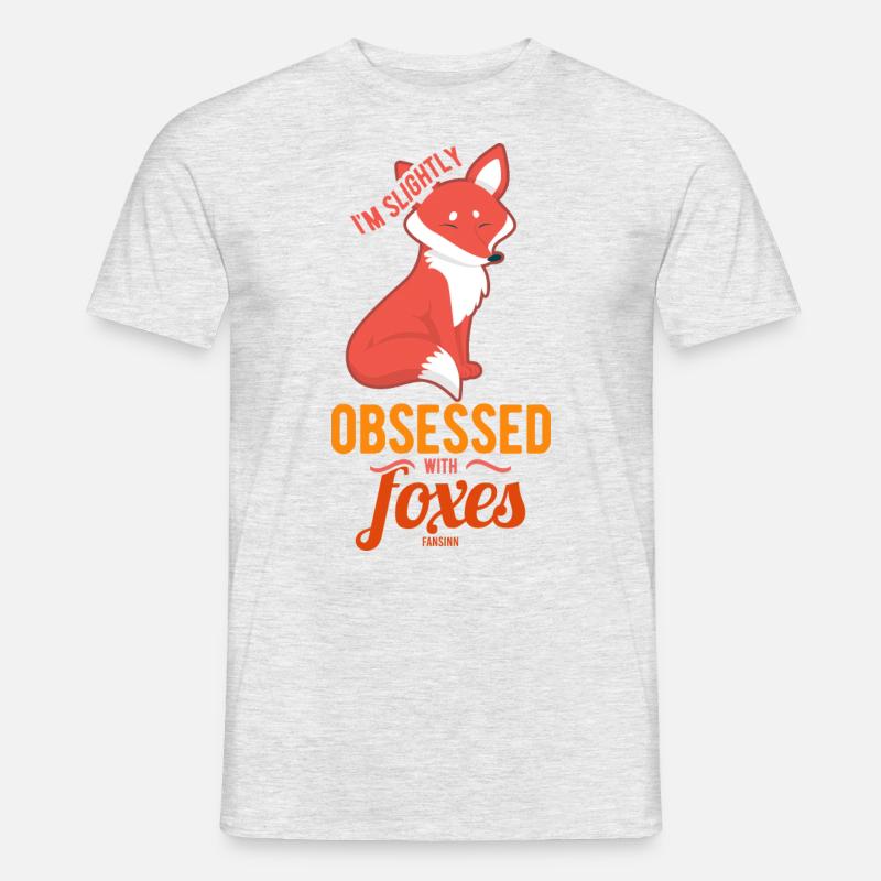 Fuchs - Männer T-Shirt - Grau meliert