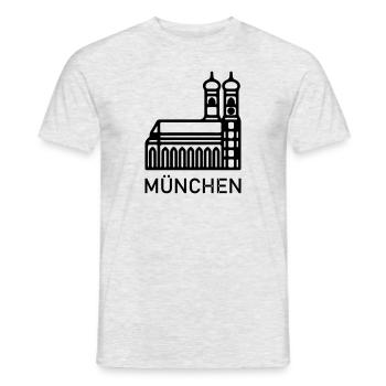 München - Männer T-Shirt - Grau meliert - Vorne - AI Model Male 178 dark (178cm)
