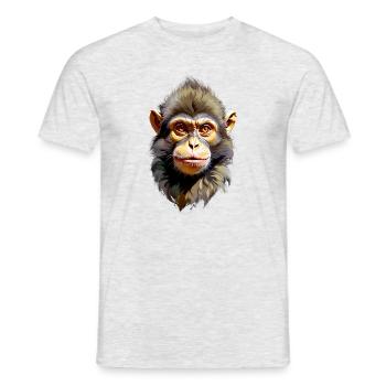 Affe V24 13 - Männer T-Shirt - Grau meliert - Vorne - AI Model Male 178 dark (178cm)