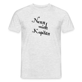Nenn mich Kapitän - Männer T-Shirt - Grau meliert - Vorne - AI Model Male 178 dark (178cm)