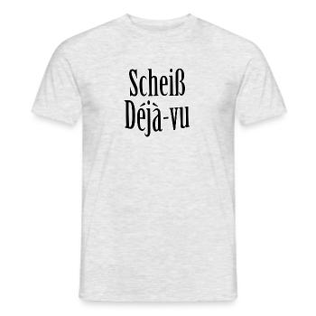 Scheiß Dejavus - Männer T-Shirt - Grau meliert - Vorne - AI Model Male 178 dark (178cm)