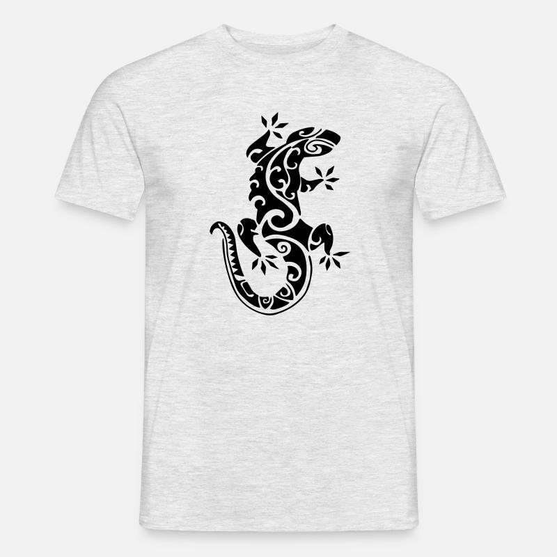 Gecko 1 - Männer T-Shirt - Grau meliert