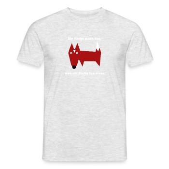 Ein Fuchs muss tun was ein Fuchs tun muss. T-Shirt - Männer T-Shirt - Grau meliert - Vorne - AI Model Male 178 dark (178cm)