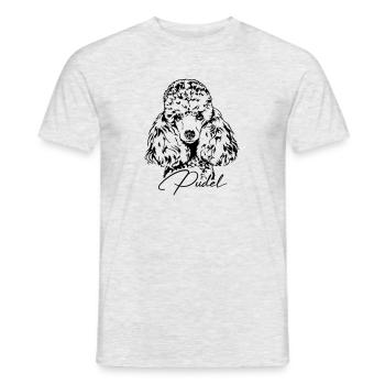 PUDEL small poodle miniature poodle dog portrait Wilsigns - Men's T-Shirt - heather grey - Front - AI Model Male 178 dark (178cm)