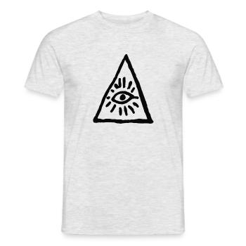 Iluminati - T-shirt homme - gris chiné - Devant - AI Model Male 178 dark (178cm)