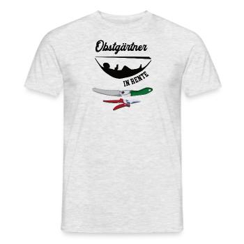 Obstgärtner In Rente Rentner Gärtner Obstbau - Männer T-Shirt - Grau meliert - Vorne - AI Model Male 178 dark (178cm)