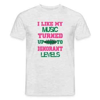 J'aime ma musique tournée vers les niveaux - T-shirt homme - gris chiné - Devant - AI Model Male 178 dark (178cm)
