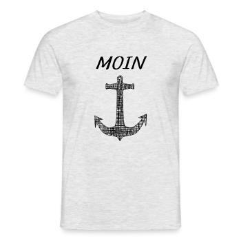 Moin - Männer T-Shirt - Grau meliert - Vorne - AI Model Male 178 dark (178cm)