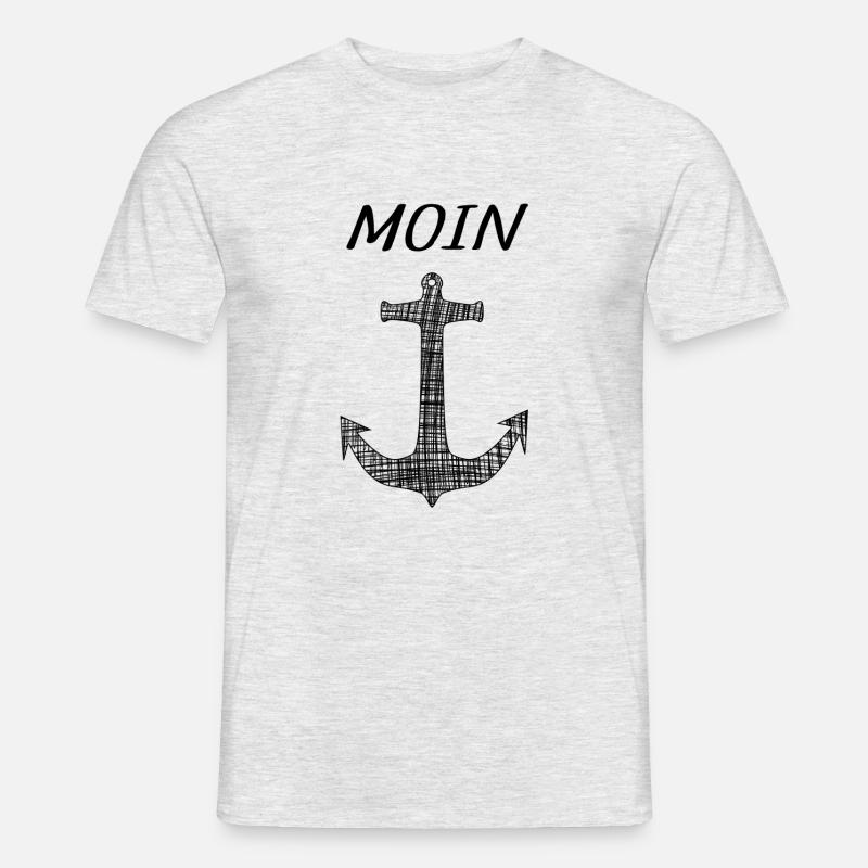 Moin - Männer T-Shirt - Grau meliert