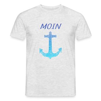 Moin - Männer T-Shirt - Grau meliert - Vorne - AI Model Male 178 dark (178cm)