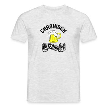 Unterhopft - Männer T-Shirt - Grau meliert - Vorne - AI Model Male 178 dark (178cm)