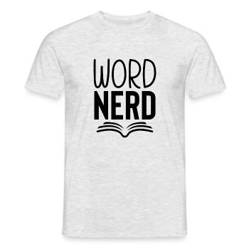 Word Nerd - Männer T-Shirt - Grau meliert - Vorne - AI Model Male 178 dark (178cm)