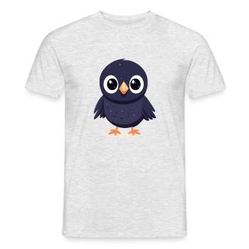 Petit corbeau - T-shirt homme - gris chiné - Devant - AI Model Male 178 dark (178cm)