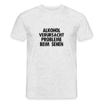 Alkohol - Männer T-Shirt - Grau meliert - Vorne - AI Model Male 178 dark (178cm)