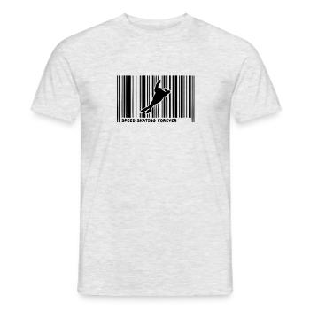 Barcode Eisschnelllauf skateur2 - Männer T-Shirt - Grau meliert - Vorne - AI Model Male 178 dark (178cm)