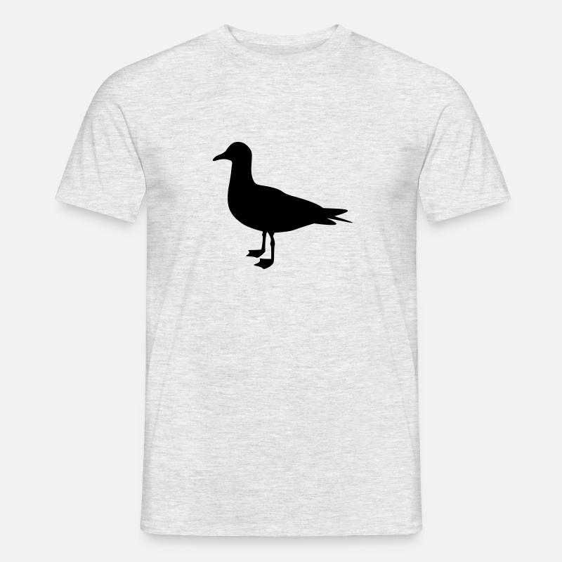 Möwe - Männer T-Shirt - Grau meliert