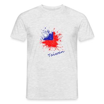 Taiwan Splash - Männer T-Shirt - Grau meliert - Vorne - AI Model Male 178 dark (178cm)