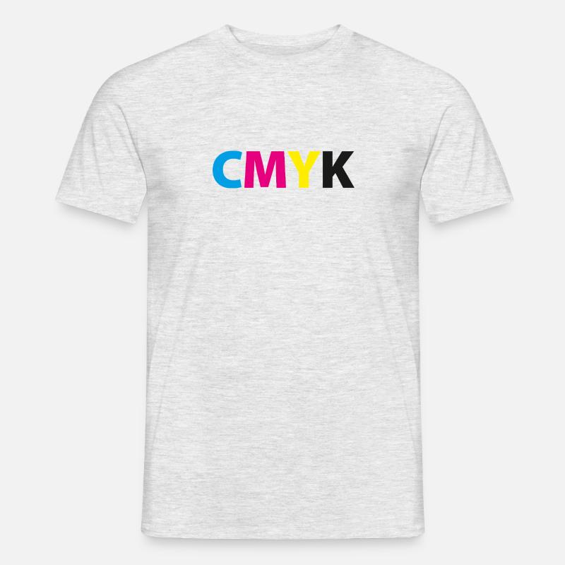 CMYK - Männer T-Shirt - Grau meliert